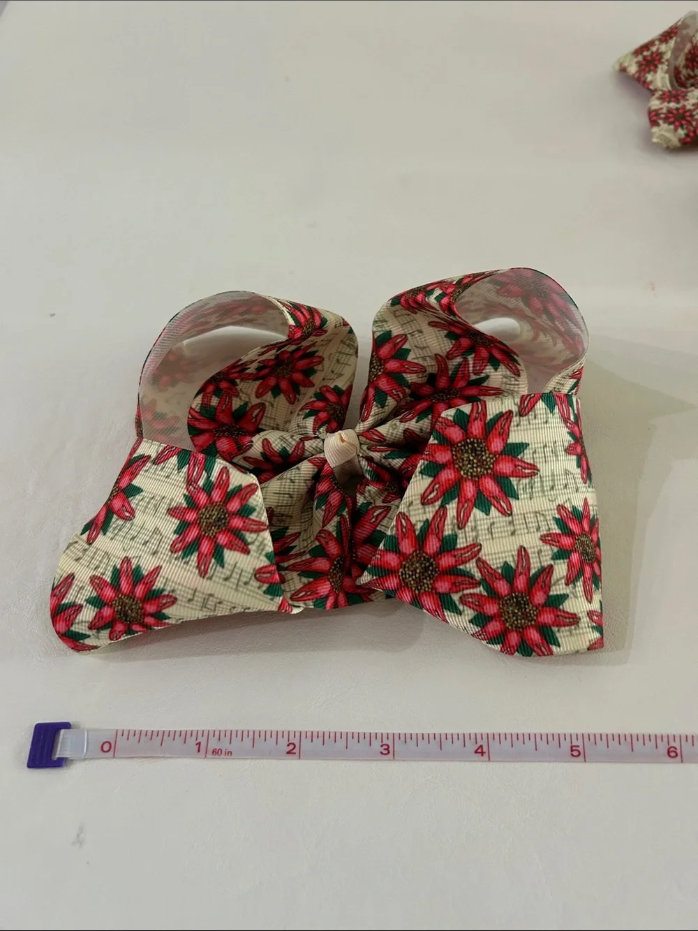 Holiday Poinsettia Kids Hair Bow Bundle